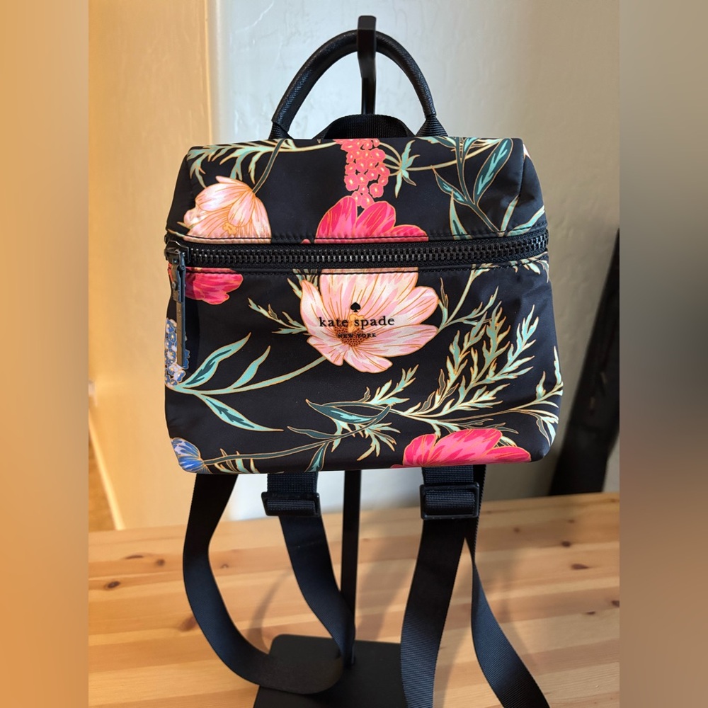 kate spade Black Floral Mini Backpack